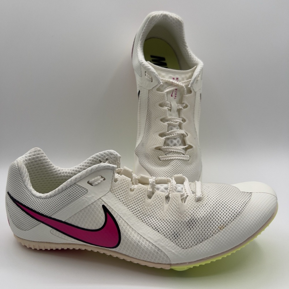 Nike Zoom Rival Multi Event Track Spikes White Pink Mens Size 12 DC8749-101 - Picture 6 of 11